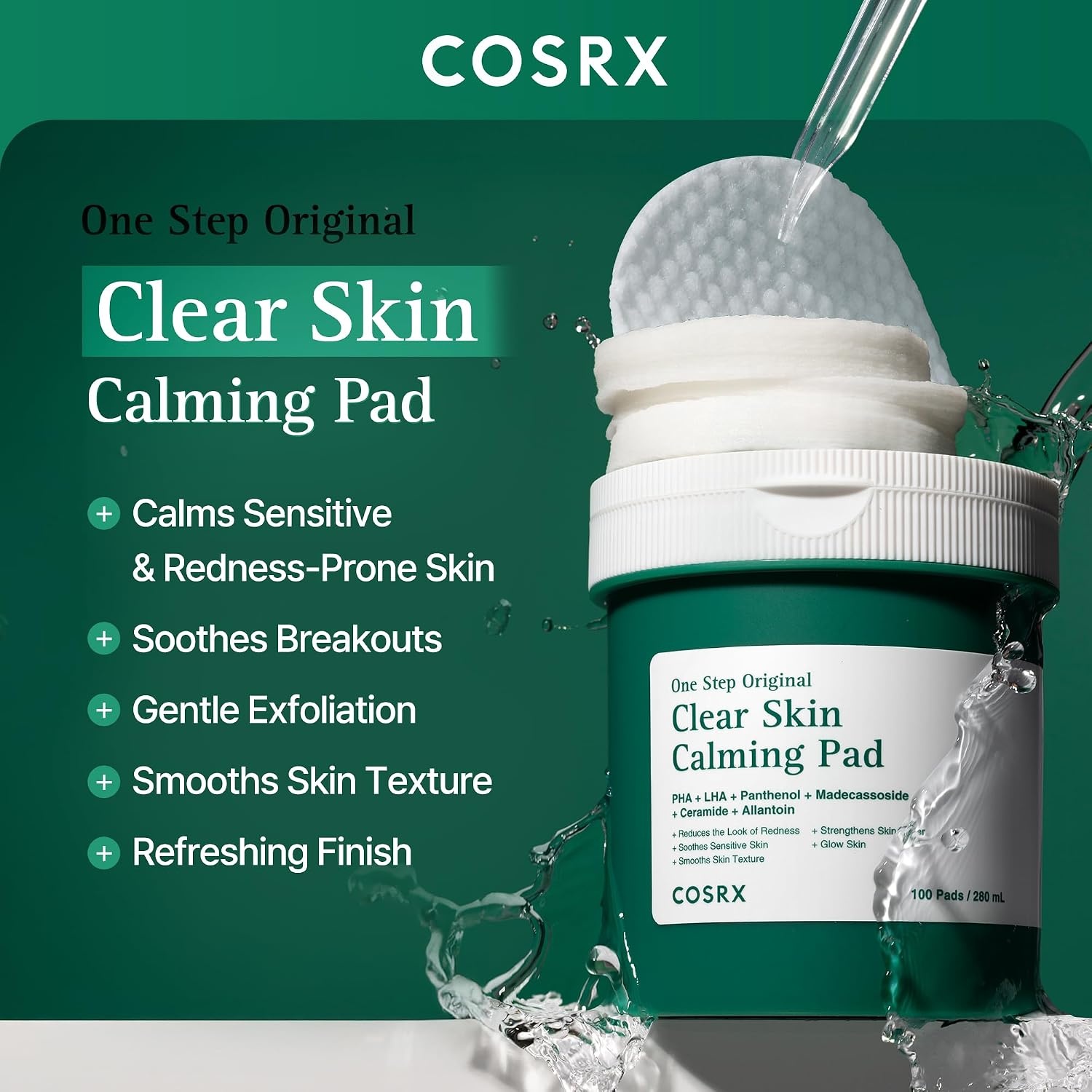 image:imageCOSRX OneStep Tone Clarifying Toner Pads Even Skin amp Hydration 100 Pads Toning Pad for Skin Texture amp Hydration amp Evening Skin Tone with Arbutin Glutathione amp Hyaluronic Acids Korean Skin CareClear Skin Calming