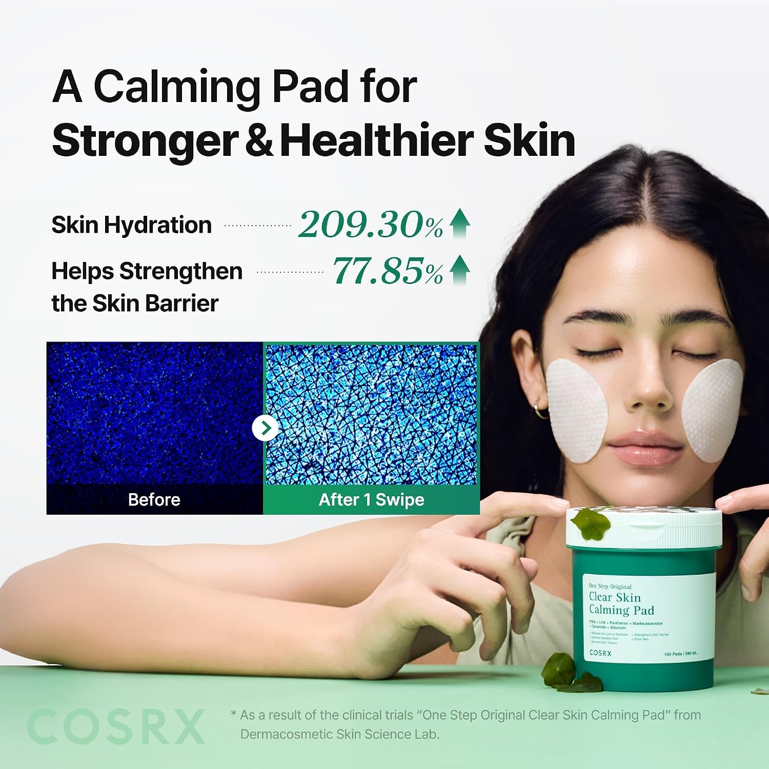 image:imageCOSRX OneStep Tone Clarifying Toner Pads Even Skin amp Hydration 100 Pads Toning Pad for Skin Texture amp Hydration amp Evening Skin Tone with Arbutin Glutathione amp Hyaluronic Acids Korean Skin CareClear Skin Calming