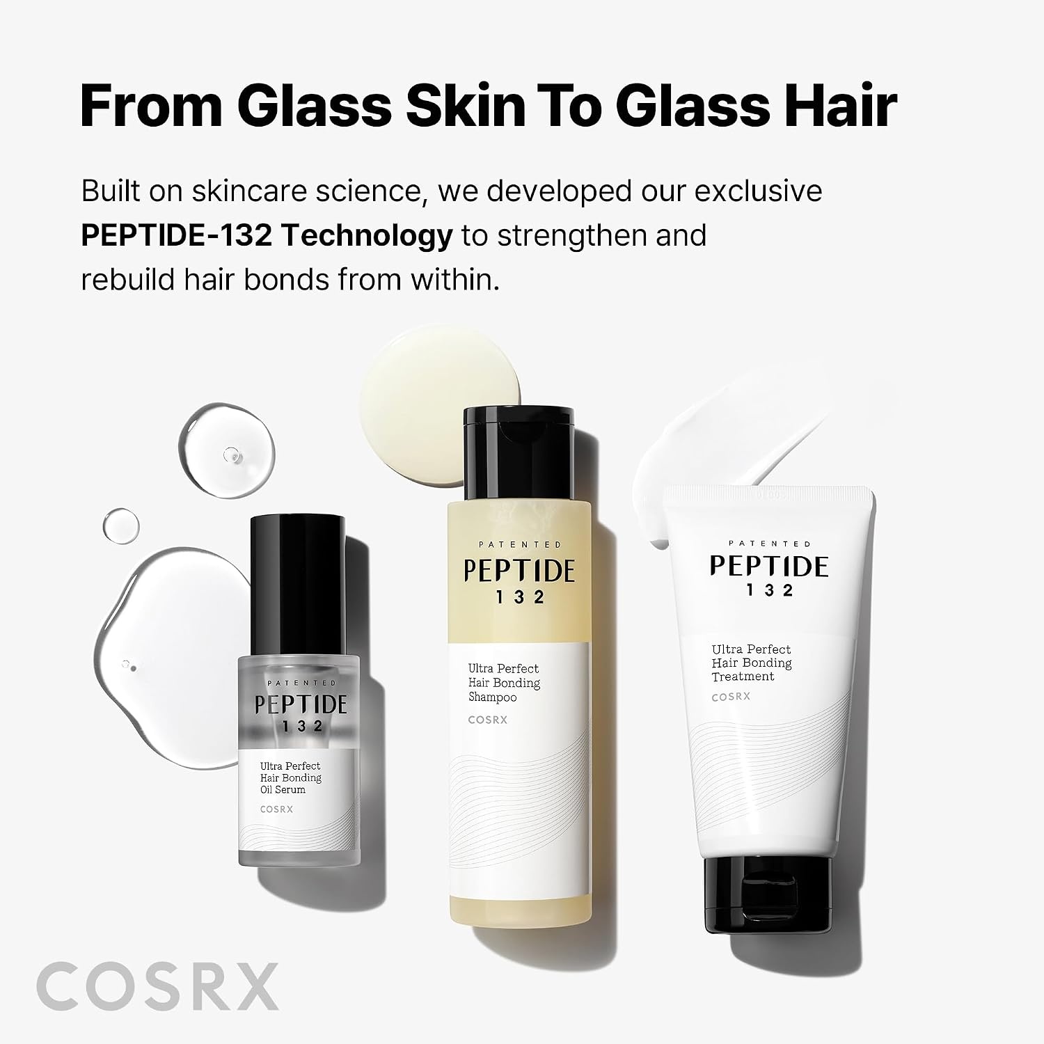 image:imageCOSRX PEPTIDE 132 Hair Bonding Oil Serum Split End Repair 094 fl oz Keratin Care for Frizzy Dry Damaged Hair Adds Gloss Shine Lightweight NonGreasy Finish Korean Hair Care
