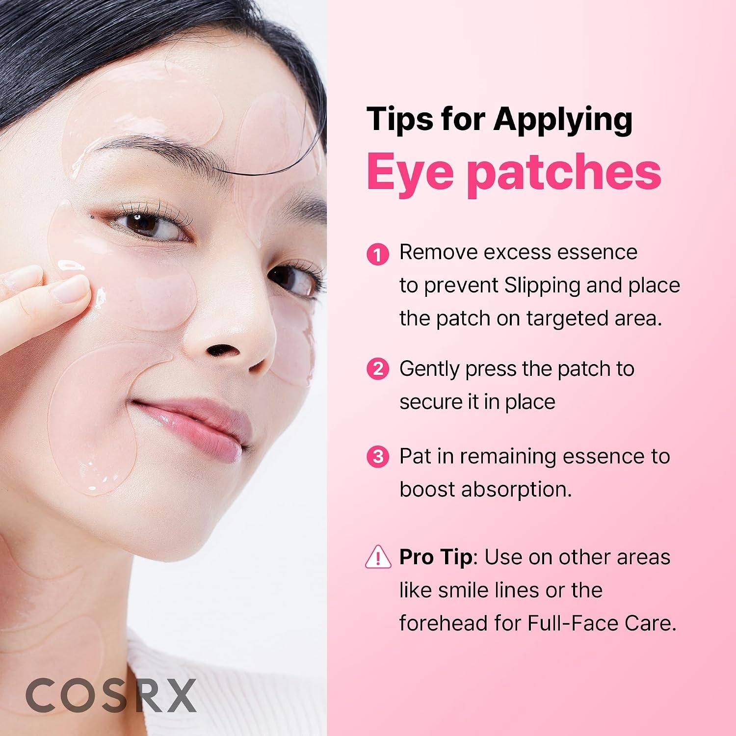 image:imageCOSRX Pink Peptides Collagen Hydrogel Eye Patch 2 Pack for Puffy Eyes Cooling amp Firming Under Eye Patches with 4Peptide amp Caffeine Depuffing Gel Eye Mask Korean Skin CarePeptide Eye Patch 2 Pack of 60 Count