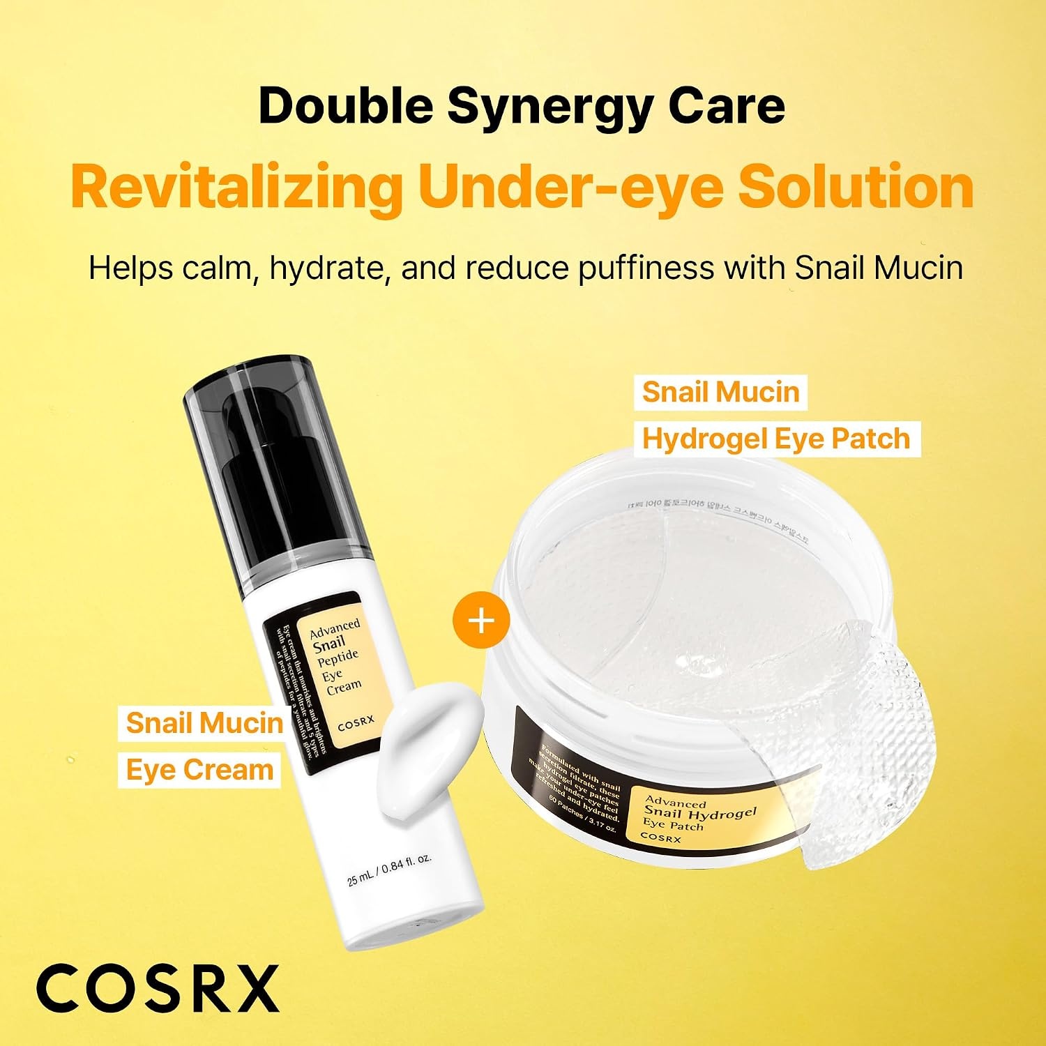 image:imageCOSRX Pink Peptides Collagen Hydrogel Eye Patch 2 Pack for Puffy Eyes Cooling amp Firming Under Eye Patches with 4Peptide amp Caffeine Depuffing Gel Eye Mask Korean Skin CareSnail Mucin Eye Patch