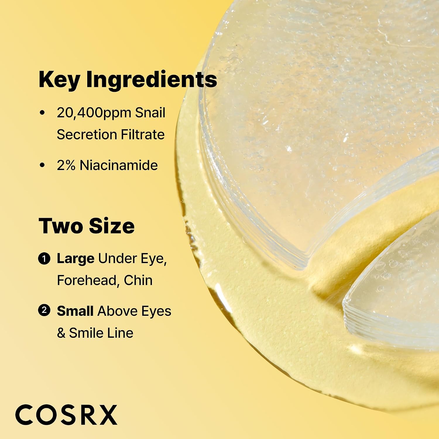 image:imageCOSRX Pink Peptides Collagen Hydrogel Eye Patch 2 Pack for Puffy Eyes Cooling amp Firming Under Eye Patches with 4Peptide amp Caffeine Depuffing Gel Eye Mask Korean Skin CareSnail Mucin Eye Patch