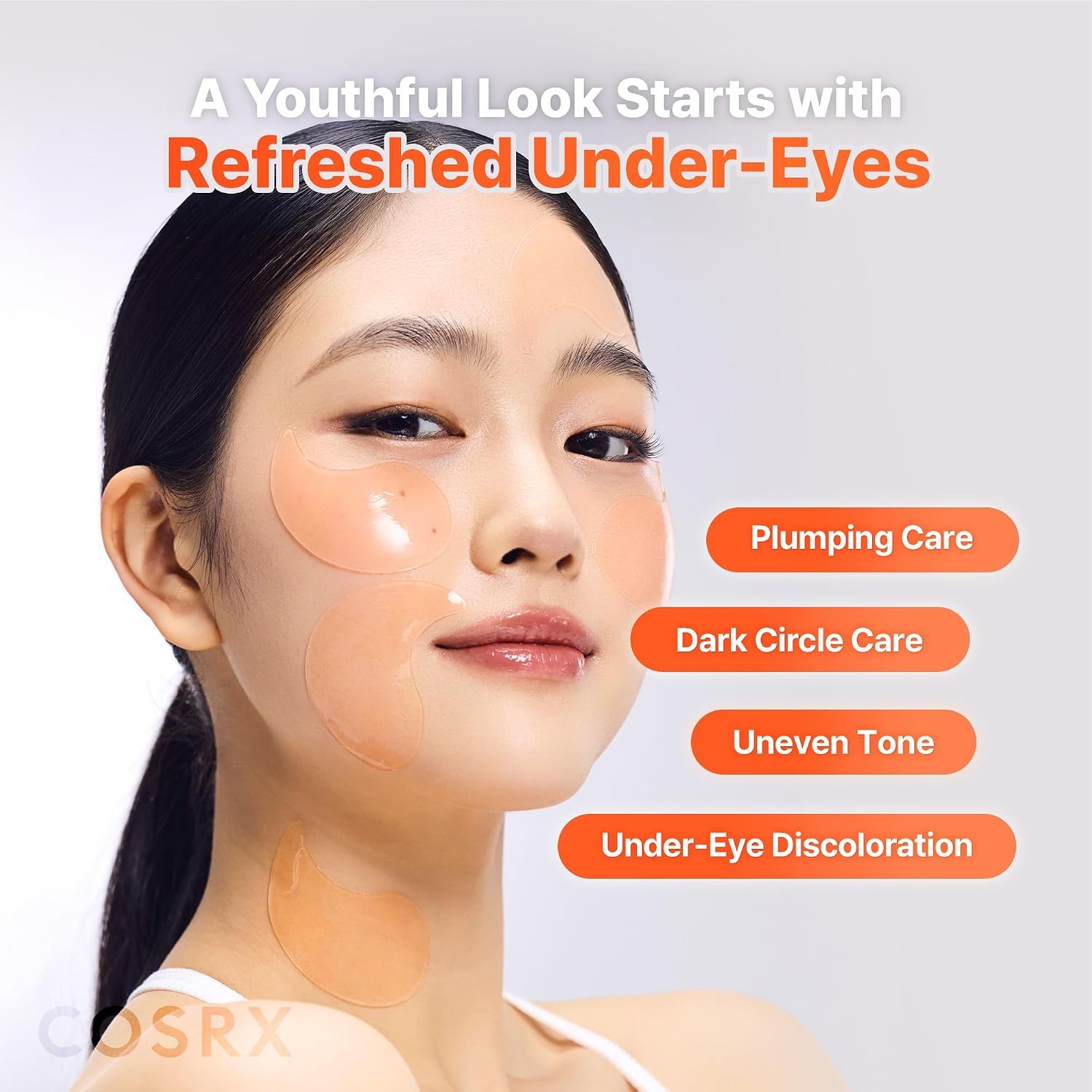 image:imageCOSRX Pink Peptides Collagen Hydrogel Eye Patch 2 Pack for Puffy Eyes Cooling amp Firming Under Eye Patches with 4Peptide amp Caffeine Depuffing Gel Eye Mask Korean Skin CarePDRN Eye Patch