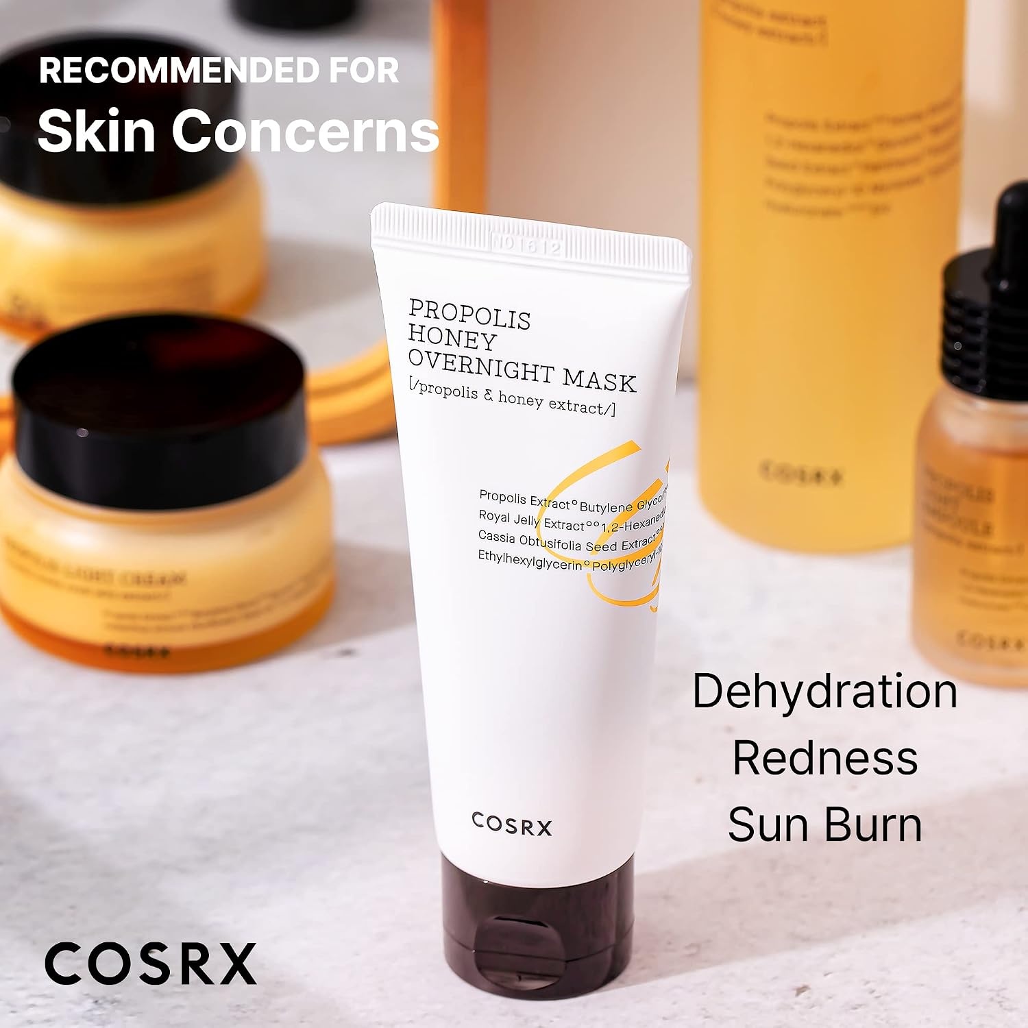 image:imageCOSRX Propolis Honey Overnight Mask Propolis Extract 87 203 floz Sleeping Mask for Glow Deep Moisture Nourishing Care for Dull Dry Skin Cruelty Free Paraben Free Korean Skin Care