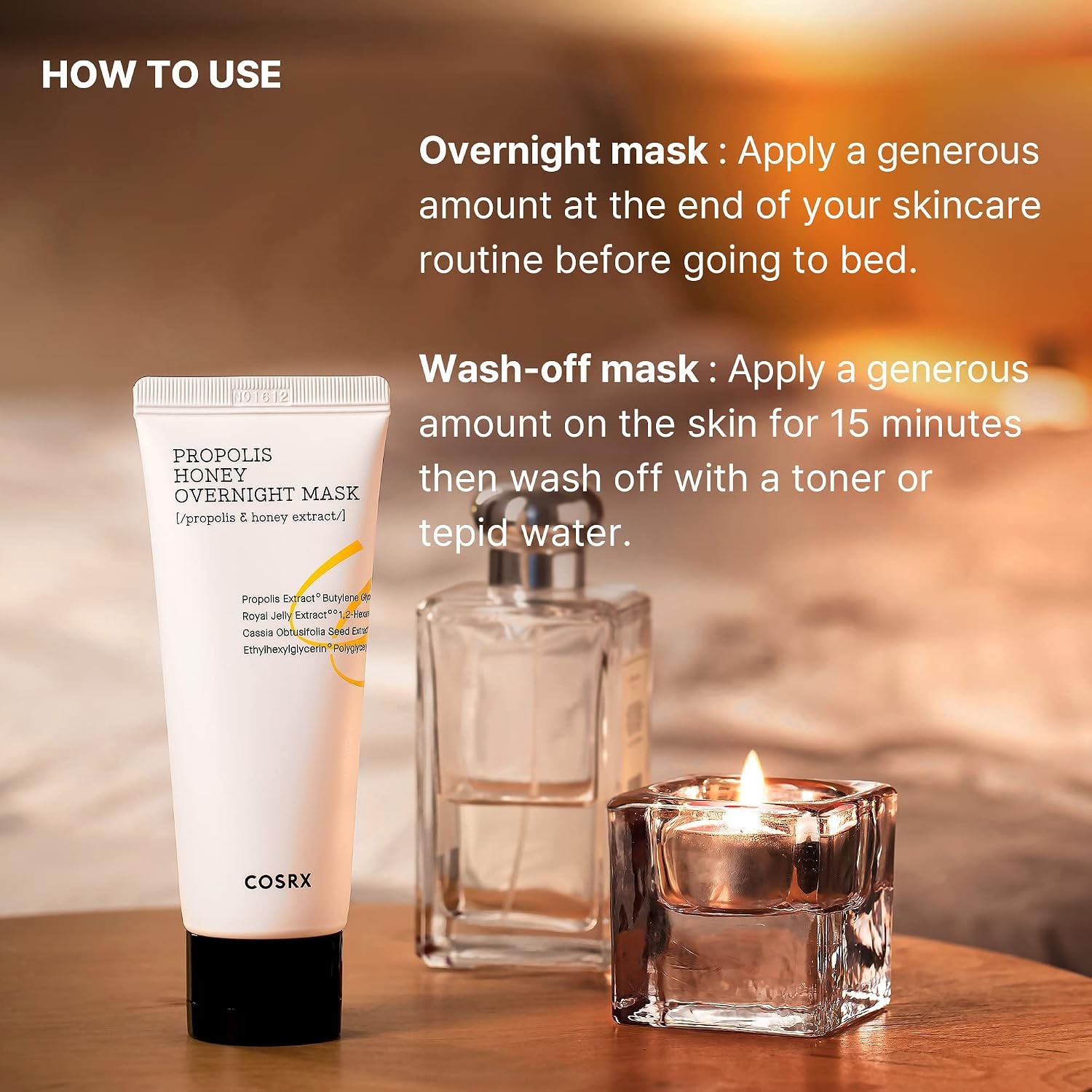 image:imageCOSRX Propolis Honey Overnight Mask Propolis Extract 87 203 floz Sleeping Mask for Glow Deep Moisture Nourishing Care for Dull Dry Skin Cruelty Free Paraben Free Korean Skin Care