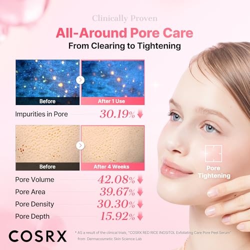 image:imageCOSRX Red Rice Pore Cleansing Duo Low pH Deep Cleanser amp Peel Shot Blackhead Remover Face Exfoliator amp Pore Minimizer with Red Rice amp Inositol