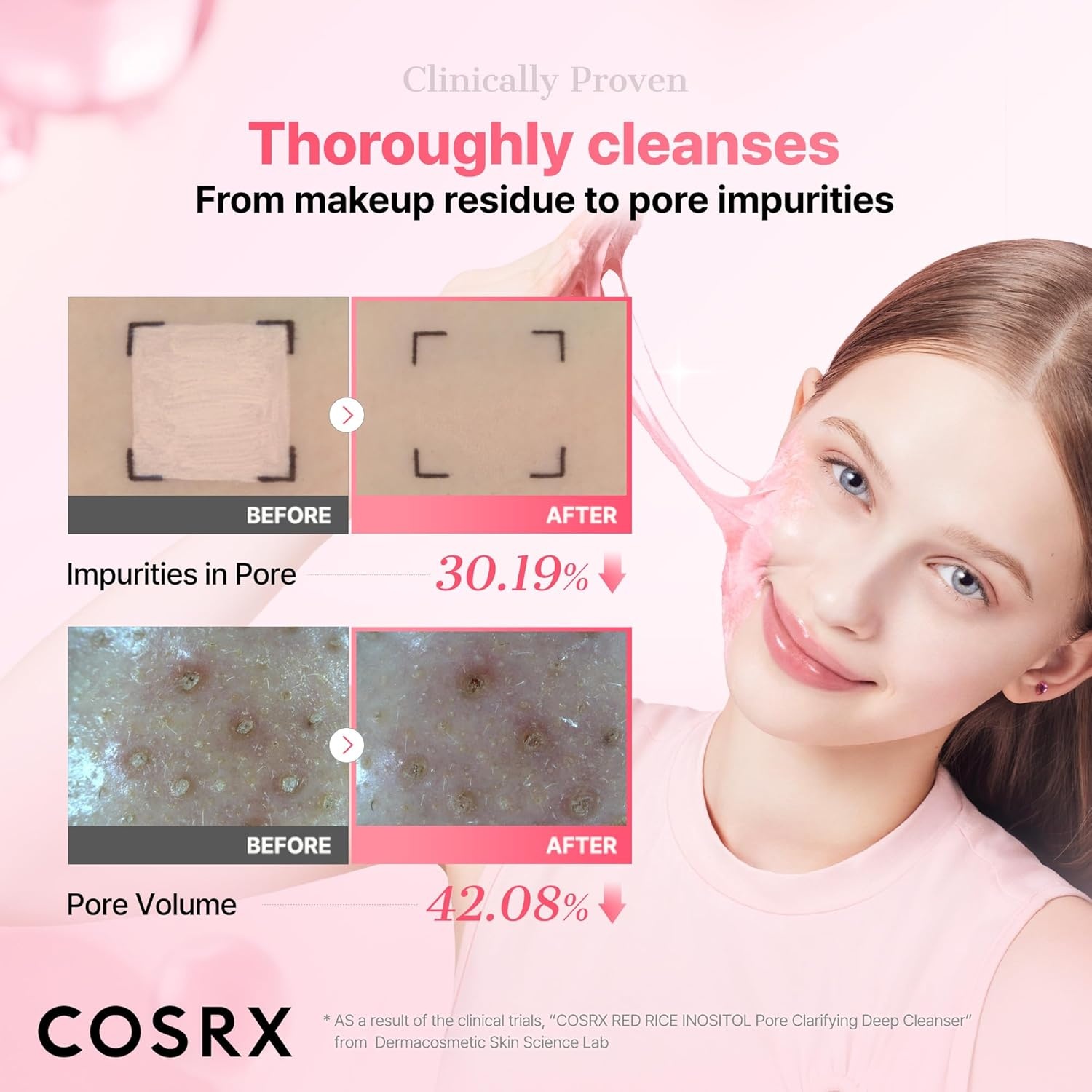 image:imageCOSRX Red Rice Pore Cleansing Duo Low pH Deep Cleanser amp Peel Shot Blackhead Remover Face Exfoliator amp Pore Minimizer with Red Rice amp Inositol