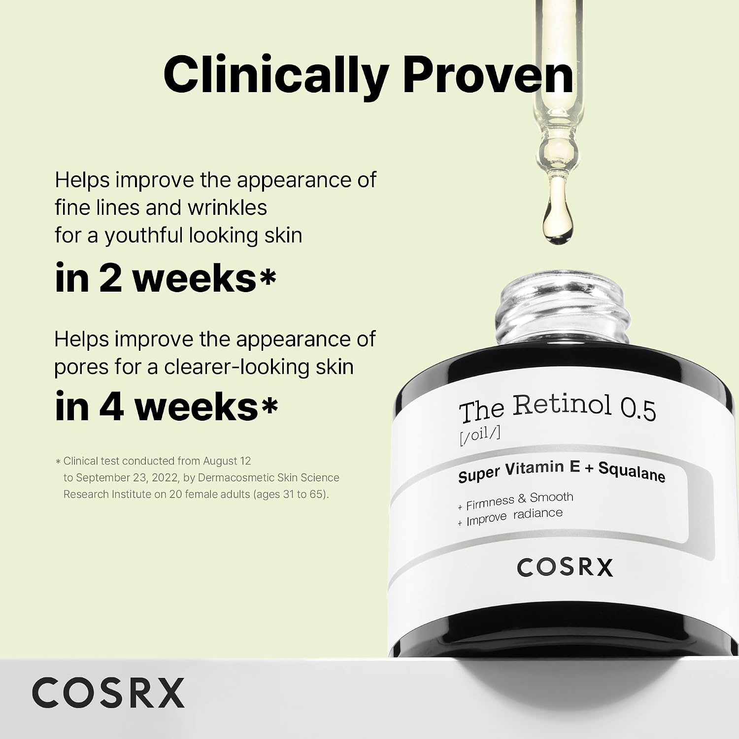 image:imageCOSRX Retinol 05 Oil AntiAging Serum Fine Lines amp Firmness067 floz Retinoid Treatment to Firm Skin Reduce Wrinkles Fine Lines Signs of Aging Gentle Daily Korean Skin Care