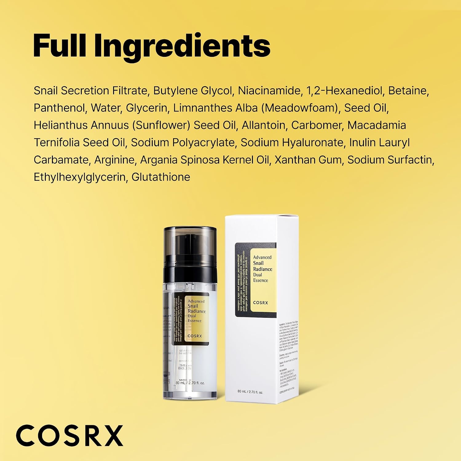 image:imageCOSRX Snail Mucin 74 Niacinamide 5 Dual Face Serum 27 oz Antiaging Face Serum for Dull Skin Sensitive Skin Korean Skin Care