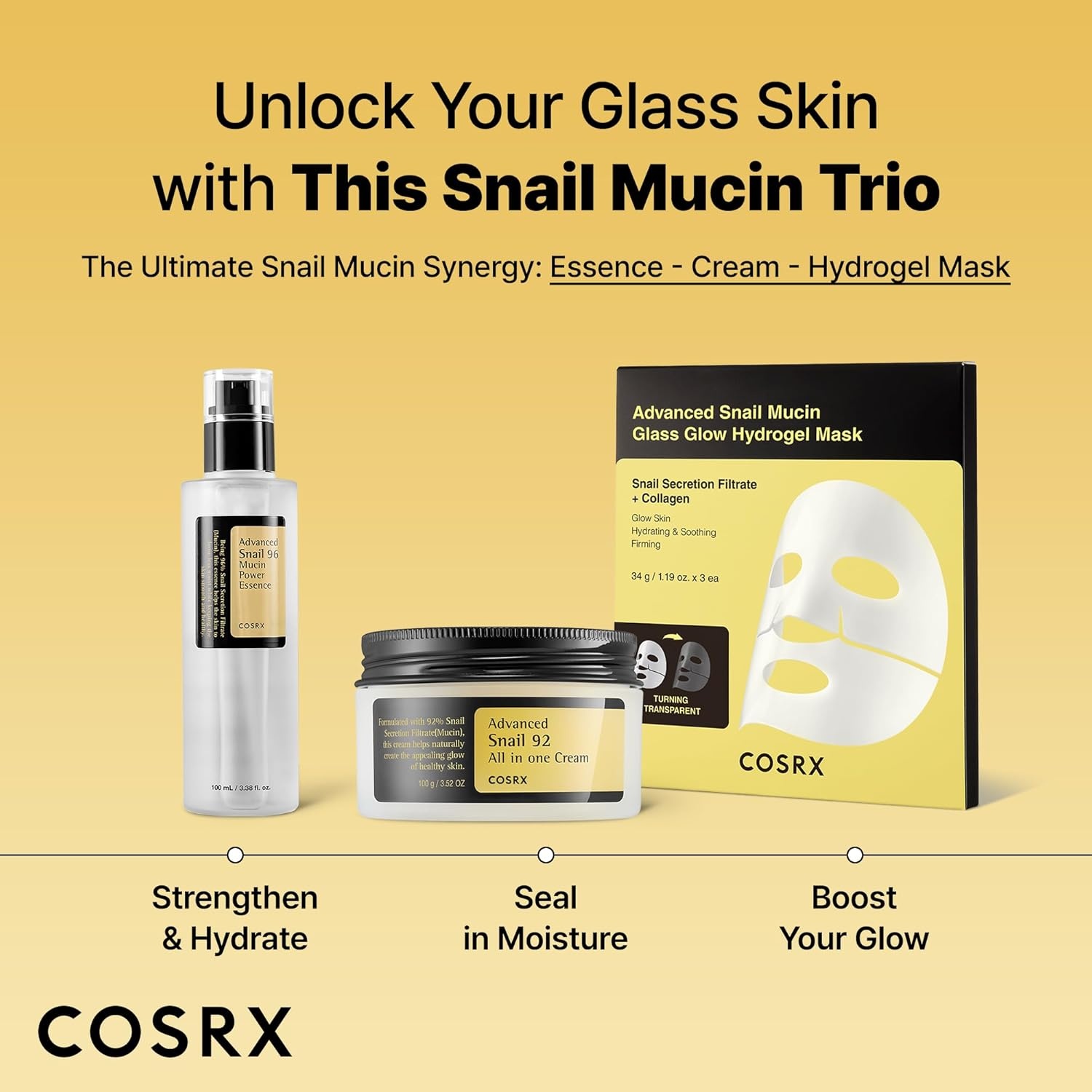 image:imageCOSRX Snail Mucin 96 Repairing Serum for Sooothing amp Hydrating 338 oz Snail Secretion Filtrate for Dull Skin amp Fine Lines Korean Skin Care100 mL338 Fl Oz Pack of 1