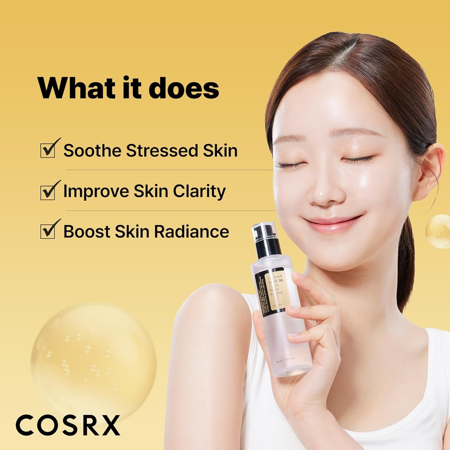 image:imageCOSRX Snail Mucin 96 Repairing Serum for Sooothing amp Hydrating 338 oz Snail Secretion Filtrate for Dull Skin amp Fine Lines Korean Skin Care100 mL338 Fl Oz Pack of 1