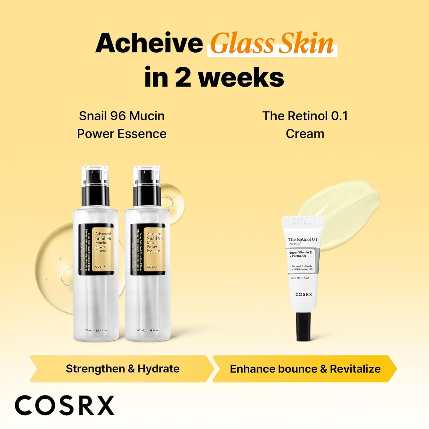 image:imageCOSRX Snail Mucin 96 Repairing Serum for Sooothing amp Hydrating 338 oz Snail Secretion Filtrate for Dull Skin amp Fine Lines Korean Skin Care338 Fl Oz Pack of 2