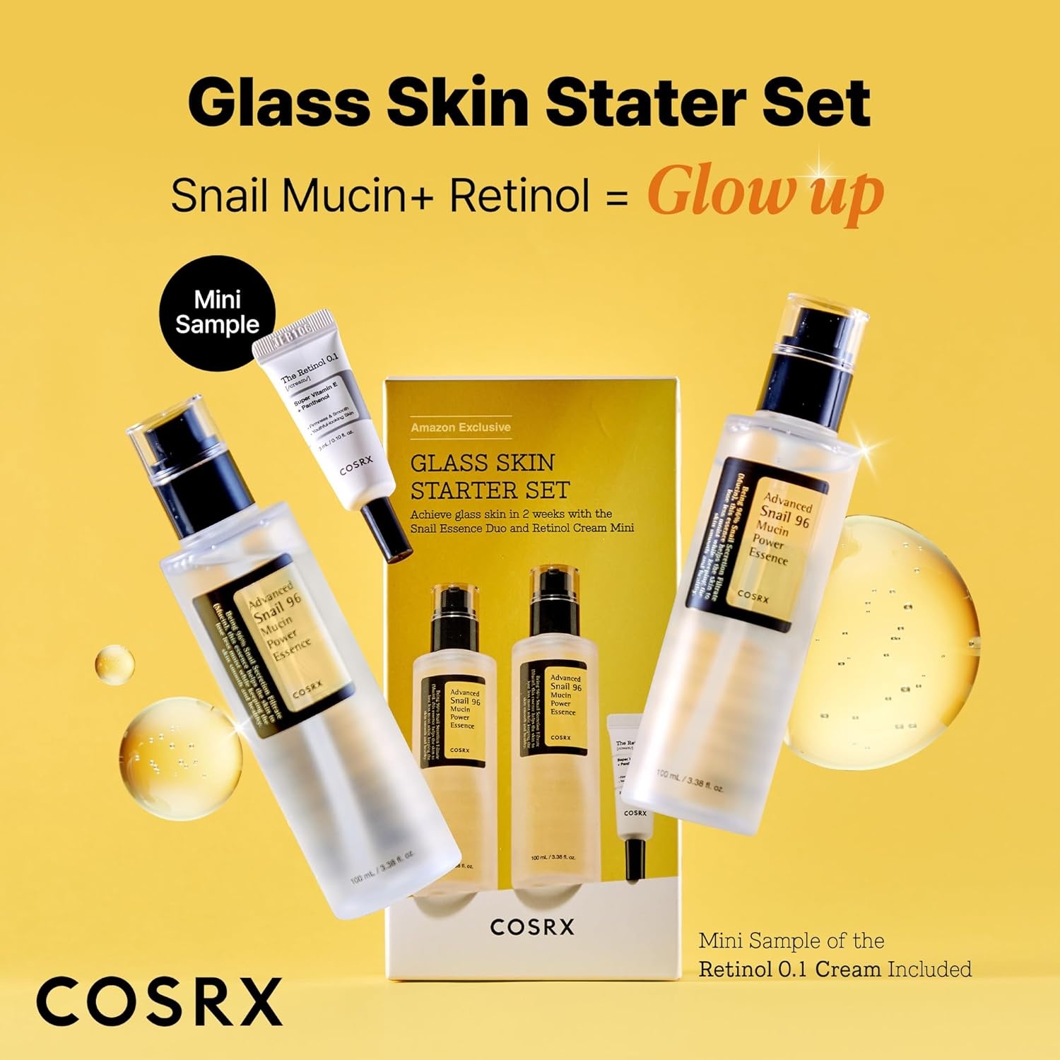 image:imageCOSRX Snail Mucin 96 Repairing Serum for Sooothing amp Hydrating 338 oz Snail Secretion Filtrate for Dull Skin amp Fine Lines Korean Skin Care338 Fl Oz Pack of 2