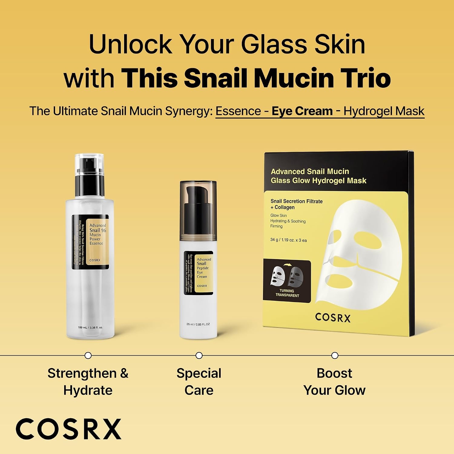 image:imageCOSRX Snail Mucin Peptide Under Eye Cream for Antiaging 084 oz 737 Snail Mucin 5X Peptide and Niacinamide Eye Care Korean Eye Cream for Dark Circles Korean Skin Care