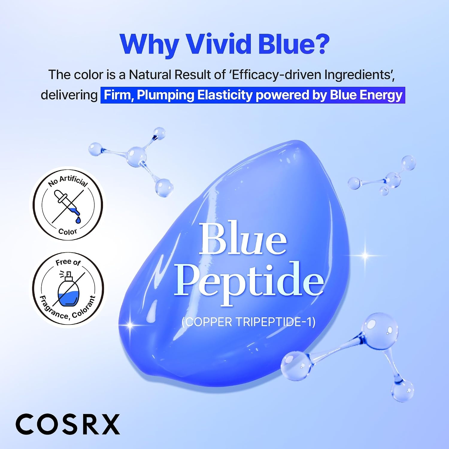 image:imageCOSRX The Blue Copper Peptide Bakuchiol Cream Korean AntiAging 176 oz GHKCu 5 Multi Peptide with Collagen Lightweight Cream for Face amp Body Plumping Hydration and Elasticity Korean Skin Care
