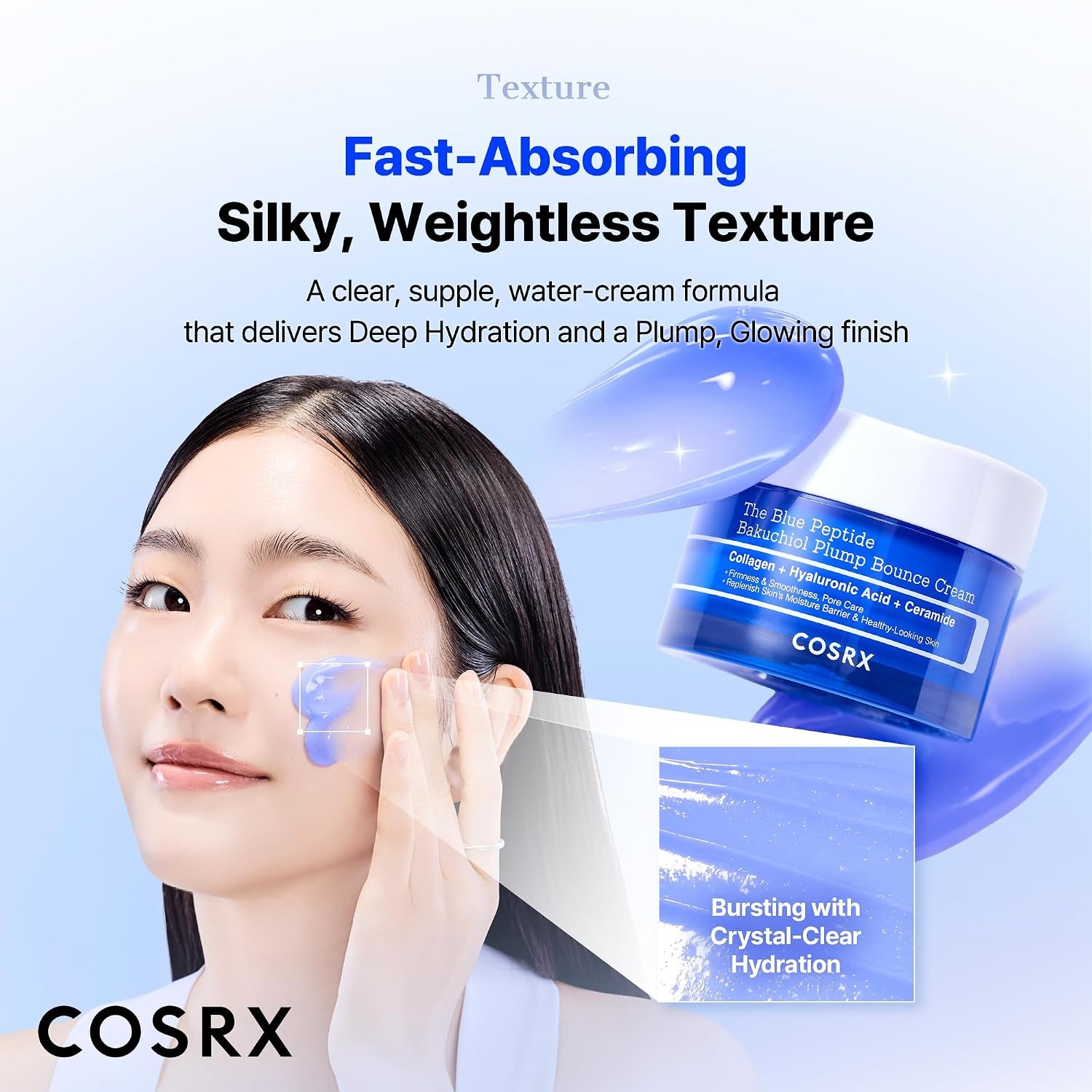 image:imageCOSRX The Blue Copper Peptide Bakuchiol Cream Korean AntiAging 176 oz GHKCu 5 Multi Peptide with Collagen Lightweight Cream for Face amp Body Plumping Hydration and Elasticity Korean Skin Care