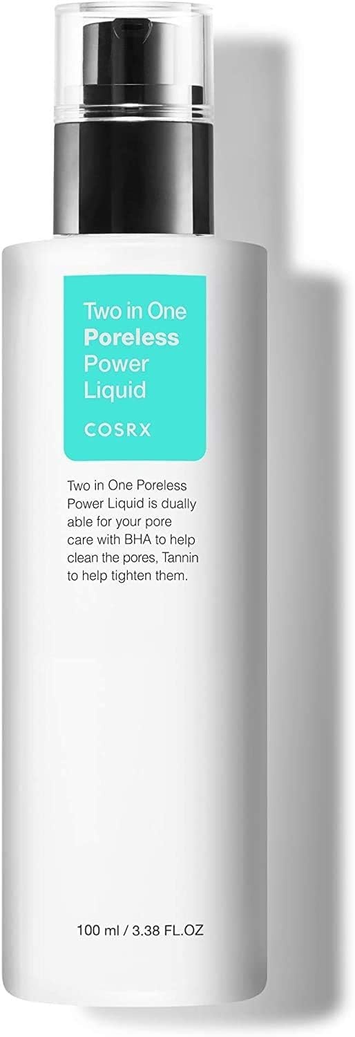 image:imageCOSRX Two in One Poreless Power Liquid Pore Tightening Toner 338 fl oz Daily Essence for Enlarged Pores Sebum Control Smooth Refined Skin Texture Paraben Free Korean Skin Care
