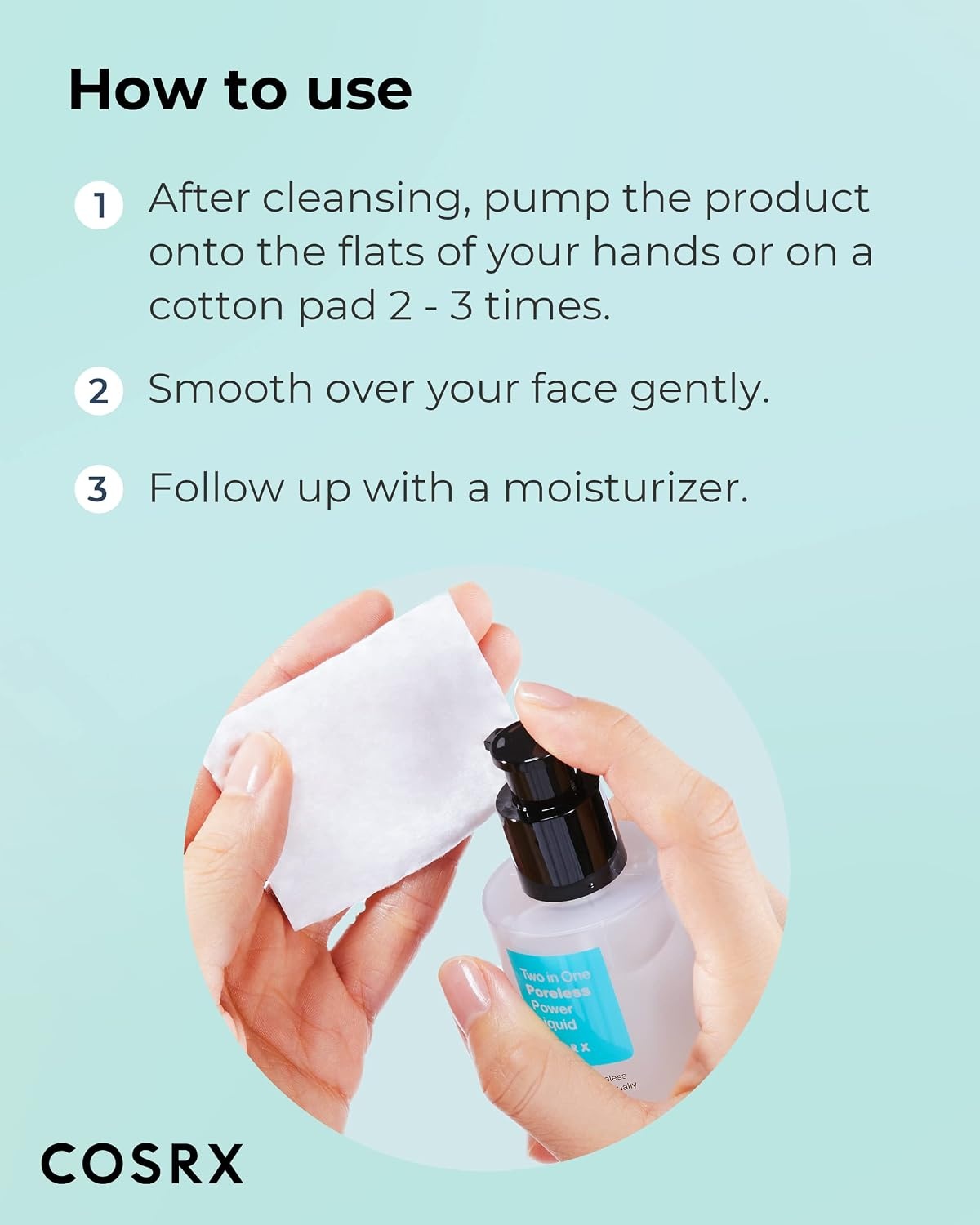 image:imageCOSRX Two in One Poreless Power Liquid Pore Tightening Toner 338 fl oz Daily Essence for Enlarged Pores Sebum Control Smooth Refined Skin Texture Paraben Free Korean Skin Care