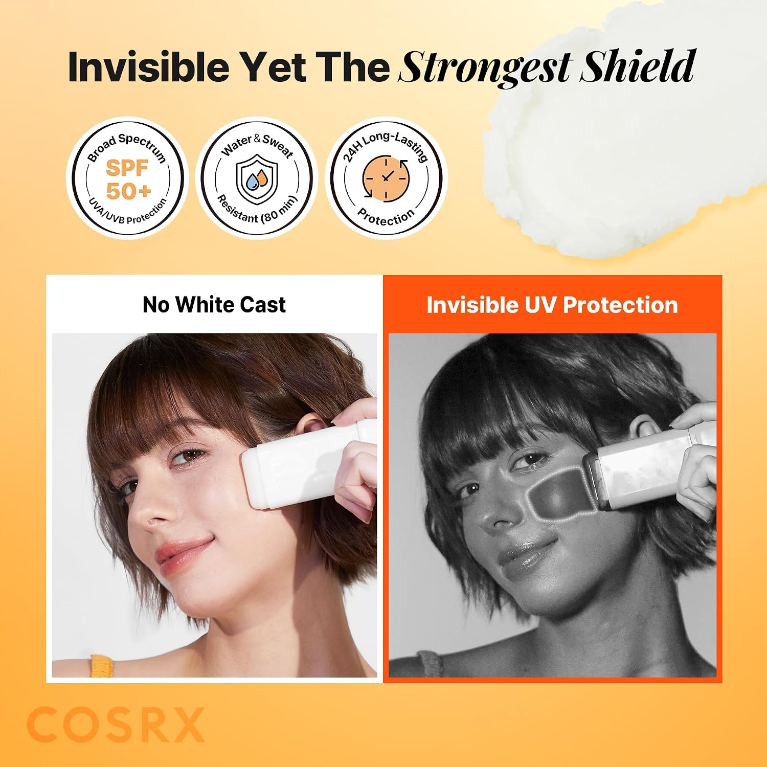 image:imageCOSRX Vitamin E Sunscreen SPF 50 Natural Glow for Oily Skin 169 fl oz Hydrating Face Sunscreen Lightweight NonSticky No White Cast Beach Essentials Travel Essentials Korean SkincareVitamin EC Sunscreen Stick 1 Pack