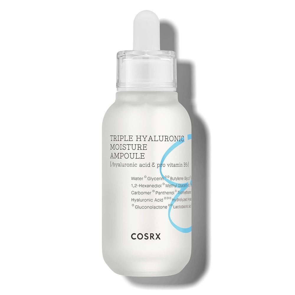 image:imageCOSRX 3X Hyaluronic Acid Moisture Ampoule For Dry Skin 135 floz Viscous Deep Hydration Plumping Dewy Glow Care for Dehydrated Rough Skin Paraben Free Korean Skin Care