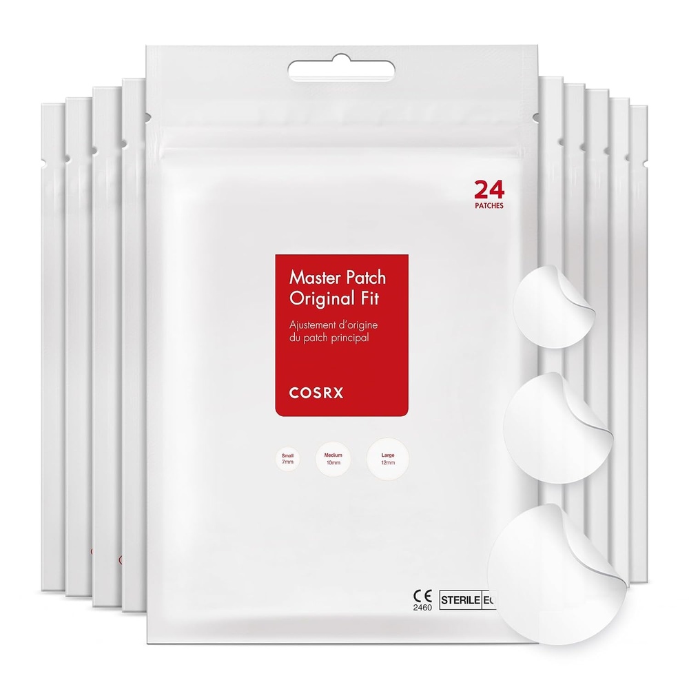 image:imageCOSRX Acne Pimple Patches Absorbing Hydrocolloid Spot 3 Size 72 Count Pimple Stickers for Blemishes and Zits Cover Absorbs Zits amp Blemish Spot Stickers for Face and Body Korean Skin Care240 Count Pack of 10