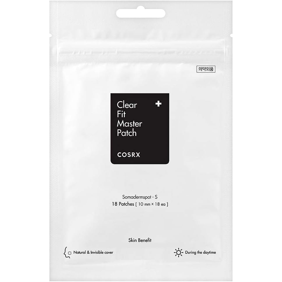 image:imageCOSRX Clear Fit Invisible Master Patch UltraThin Spot Cover 18 Counts Seamless Hydrocolloid Pimple Stickers for Invisible Spot Coverage Quick amp Easy Blemish Care Korean Skin Care Pore Care