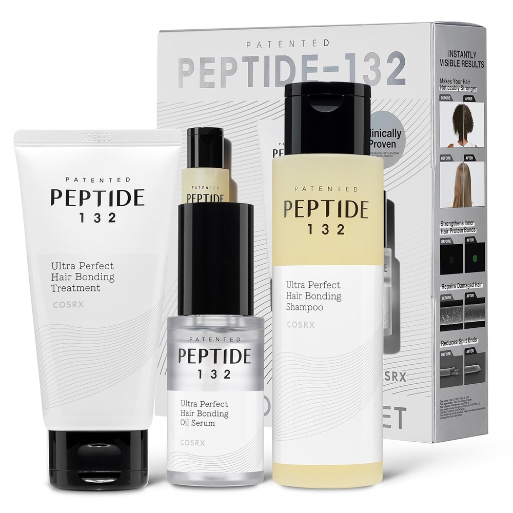 image:imageCOSRX PEPTIDE 132 Hair Care Kit Scalp Care Shampoo Treatment amp Serum Keratin amp Peptide Care for Damaged Dry Hair Dandruff amp Itchy Scalp Relief Split End Strengthening Hair Gift SetFull Size