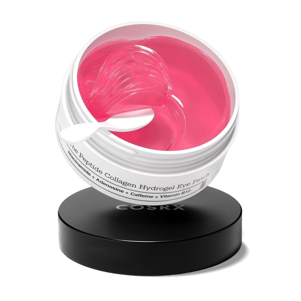 image:imageCOSRX Pink Peptides Collagen Hydrogel Eye Patch 2 Pack for Puffy Eyes Cooling amp Firming Under Eye Patches with 4Peptide amp Caffeine Depuffing Gel Eye Mask Korean Skin CarePeptide Eye Patch 1 Pack