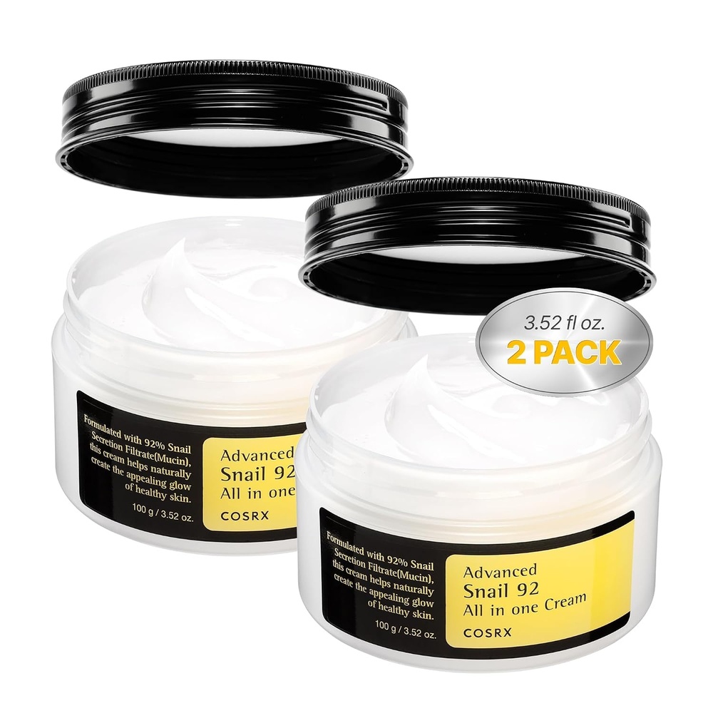 image:imageCOSRX Snail Mucin 92 Face Moisturizer for Soft amp Glowy Skin 352 oz Lightweight Moisturing amp Soothing Cream for All Skin Types Korean Skin Care Korean Moisturizer Face Cream352 floz 2 Pack