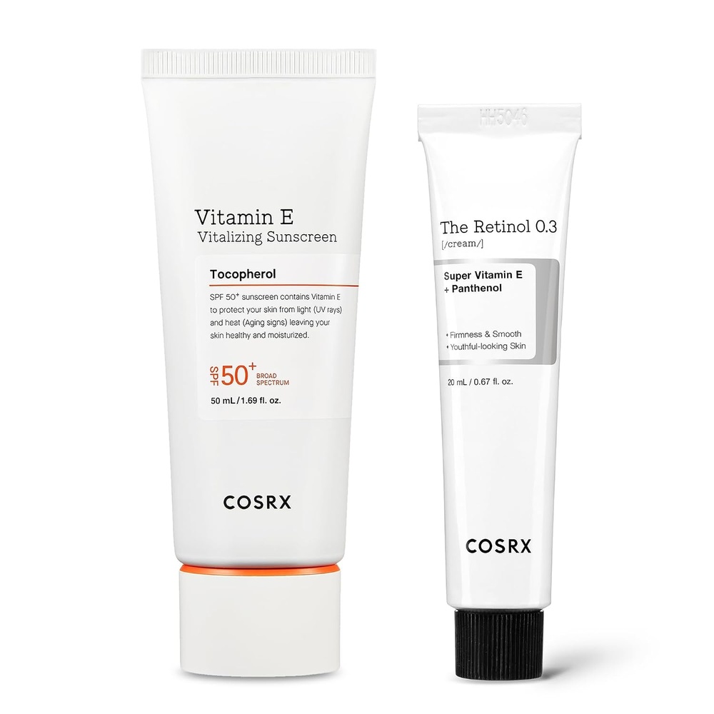 image:imageCOSRX Ultimate Glow Sun amp Night Duo Vitamin E Vitalizing Face Sunscreen SPF 50 Retinol 03 Cream