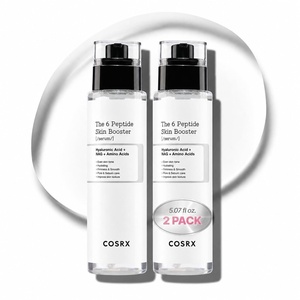 COSRX 6X Peptide Collagen Skin Booster Toner Serum for Dull Skin, 5.07 oz | Preps Skin with Copper Peptides, GHK-Cu for Uneven Skin Texture, Skin Renewal Boosting Facial Essence, Korean Skin Care(6 Multi Peptide Complex (2 Pack of 5.07 fl.oz. Each))