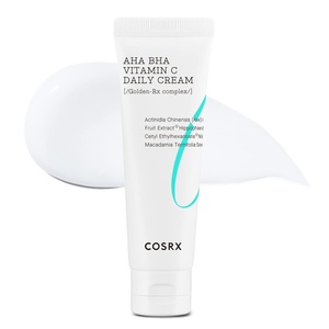 COSRX AHA BHA Vitamin C Daily Face Cream, Anti Aging Plumping, 1.69 fl oz | Brightening, Hydrating Care with Fruit Extracts, Skin Texture, Tone Improvement, Lightweight Finish, Korean Skin Care