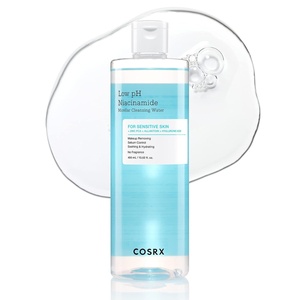 COSRX Low pH Niacinamide Cleansing Water for Sensitive Skin, 3.38 fl.oz | Micellar Makeup Remover, Daily Mild Facial Wash, Sebum Control, Pore Care, No-Rinse Formula, Korean Skin Care(13.52 Fl Oz (Pack of 1))