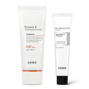 COSRX Ultimate Glow Sun & Night Duo – Vitamin E Vitalizing Face Sunscreen SPF 50 + Retinol 0.3% Cream