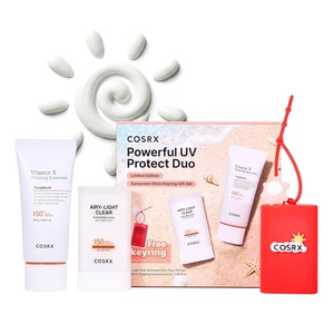 COSRX Vitamin E Sunscreen SPF 50, Natural Glow, for Oily Skin, 1.69 fl oz | Hydrating Face Sunscreen, Lightweight, Non-Sticky, No White Cast, Beach Essentials, Travel Essentials, Korean Skincare(Keyring Gift Set (1 Pack))