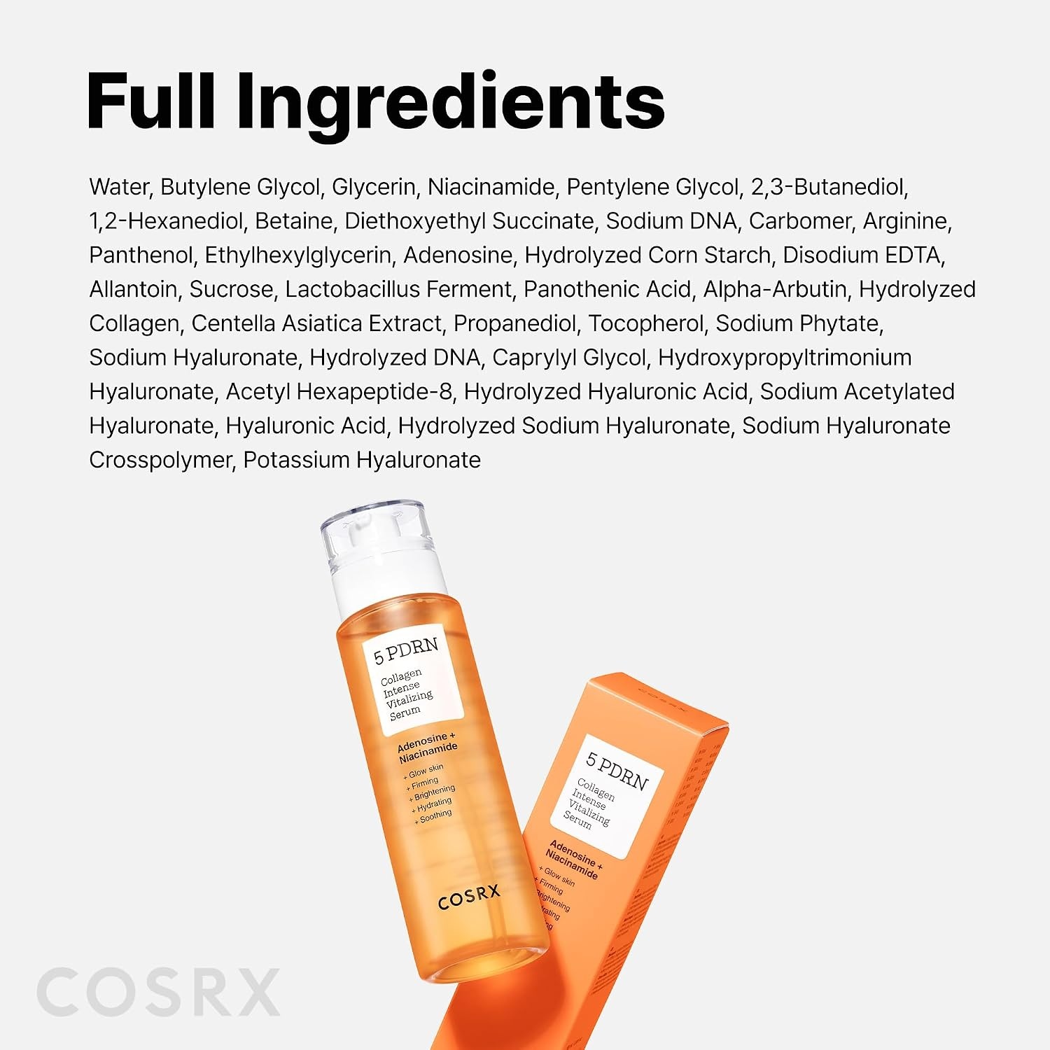 image:imageCOSRX 5 PDRN Collagen Serum Antiaging Glass Skin amp Plumping 338 fl oz Korean Skin Care for Glowing Bouncy Skin with Centella Lactobacillus Ferment Plumping Elasticity Care for Dull Skin